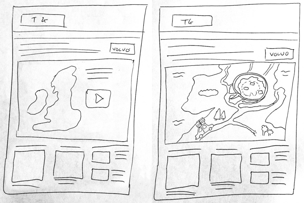 Volvo interactive map - initial sketch