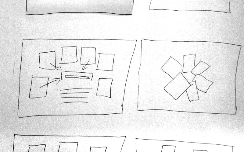 Hilton iPad - initial design sketches