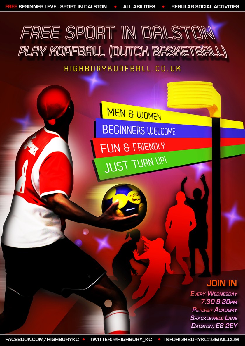 Highbury Korball Club leaflet - final design (front)