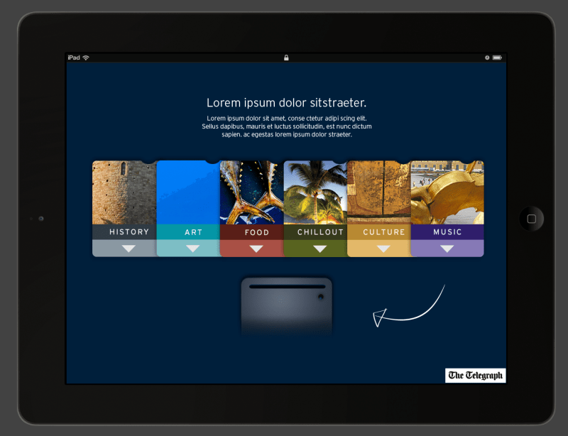 Hilton iPad - design mock