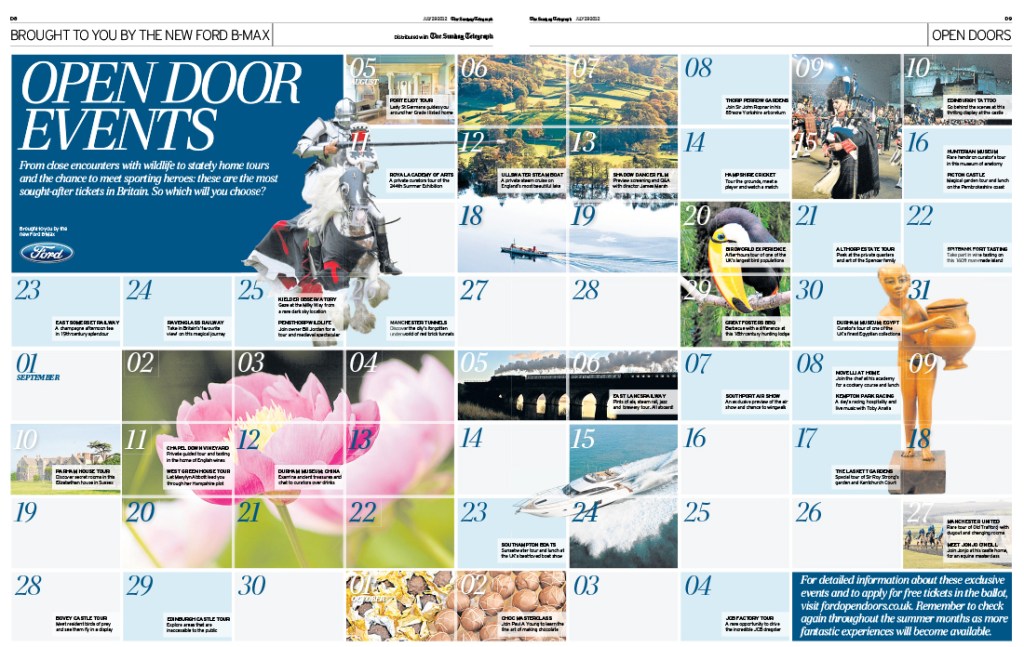 Ford calendar - print piece